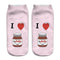 Women Funny Cute 3D Print Foods White Nutella Character Socks Unisex Happy Cartoon Donuts Biscuit Dessert Gift Sokken Dropship