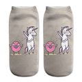 Women Funny Cute 3D Print Foods White Nutella Character Socks Unisex Happy Cartoon Donuts Biscuit Dessert Gift Sokken Dropship