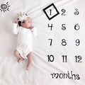 Newborn Baby Milestone Blankets Photography Blanket Flower Print Soft Blanket DIY Infant Photography Props