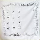 Newborn Baby Milestone Blankets Photography Blanket Flower Print Soft Blanket DIY Infant Photography Props