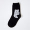 1 Pair Autumn Winter Women Cotton Socks Art Funny Alien Planet Creative Funny Cartoon Cat Breathable Socks Couple socks
