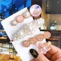 4pcs/set Women Hair Accessories Jewelry Korean Simulation Pearl Barrette Love Hearts Hair Clips For Girls Pink Hairpins 2020 New