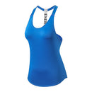 Yuerlian Quality 15% spandex Fitness Sports Yoga Shirt Quickly Dry Sleeveless Running Vest Workout Crop Top Female T-shirt