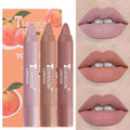 3pcs Matte Velvet Lipstick Set Delicate Smooth Waterproof  Non-stick Cup No Fading Air Lipstick Lasting Lip Makeup TSLM1