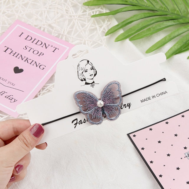 Korea Boho Flower Charms Chian Necklace Choker for Women Girl Harajuku Collars Cute Daisy Fabric Lace Jewelry