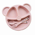 New Fractal Bear Kids Plate Set Easily Attract Kids' Attention Increase Eat Interesting Designed For Children 1 Set Tableware