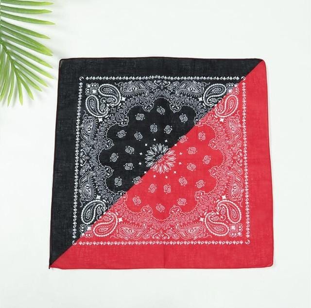 Vintage Bohemia Print Bandana Hair Bands for Girls  Women Headband Scarf  Face Mask Cross Turban Bandanas Headwear 55cmX55cm