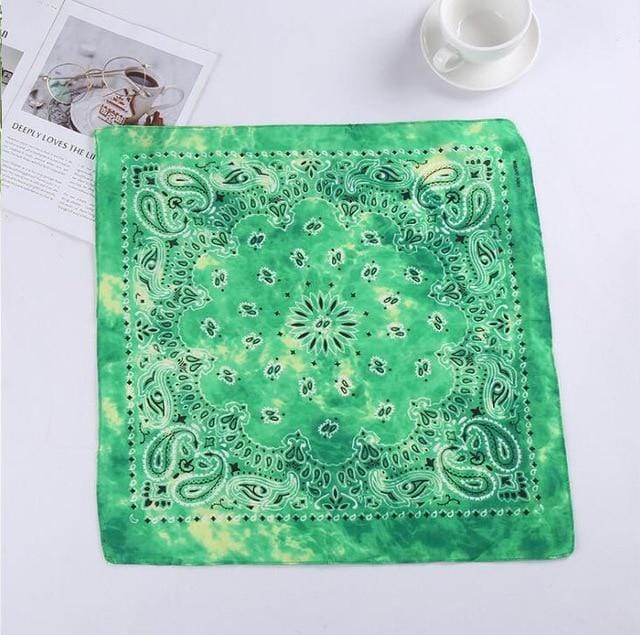 Vintage Bohemia Print Bandana Hair Bands for Girls  Women Headband Scarf  Face Mask Cross Turban Bandanas Headwear 55cmX55cm