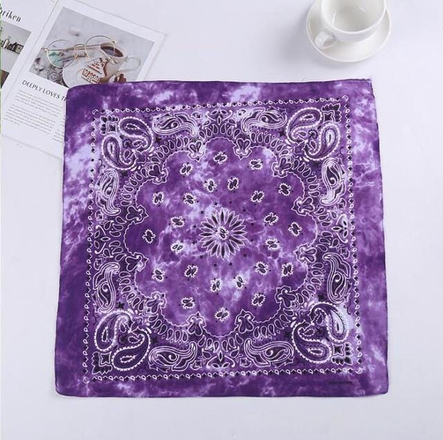 Vintage Bohemia Print Bandana Hair Bands for Girls  Women Headband Scarf  Face Mask Cross Turban Bandanas Headwear 55cmX55cm