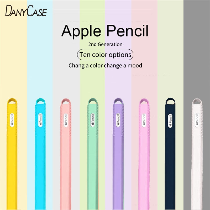 iPad Apples Pencil 2 Gen Soft Silicone Case Apple Pencil Case Pencil Leather iPad Touch Screen Pen Case iPad Accessories