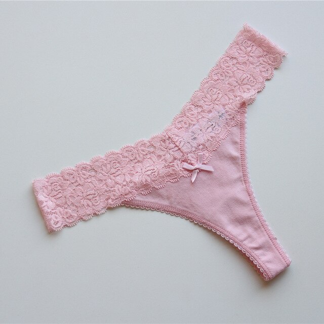 Voplidia Women's Panties Underwear Women Plus Size Sexy Lace Lingerie Panty Thongs G String Tanga T-back Seamless Female PM052