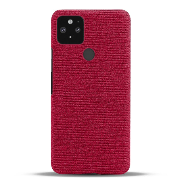 for Goolgle Pixel 4a 4 4XL 3A 3XL XL 2 3 Fabric + PC Febric Antiskid Case Cloth Texture Fit Cover Coque for Pixel 5 5a 5g fundas