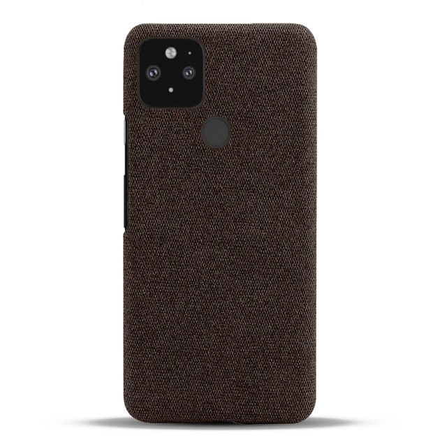 for Goolgle Pixel 4a 4 4XL 3A 3XL XL 2 3 Fabric + PC Febric Antiskid Case Cloth Texture Fit Cover Coque for Pixel 5 5a 5g fundas