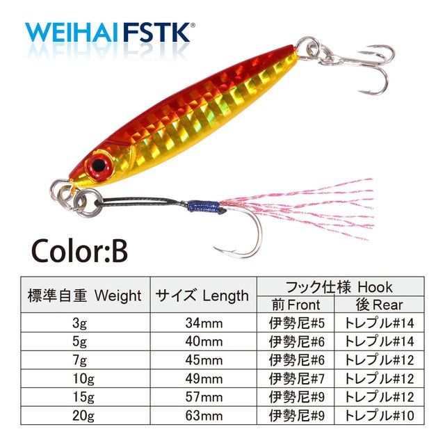 Micro Metal Jig 3g 5g 7g 10g 15g Shore Casting Jigging lure Shore Casting Spoon Saltwater Jack Fishing lure Bit Artificial Bait