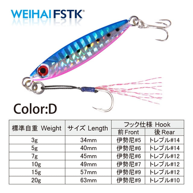 Micro Metal Jig 3g 5g 7g 10g 15g Shore Casting Jigging lure Shore Casting Spoon Saltwater Jack Fishing lure Bit Artificial Bait