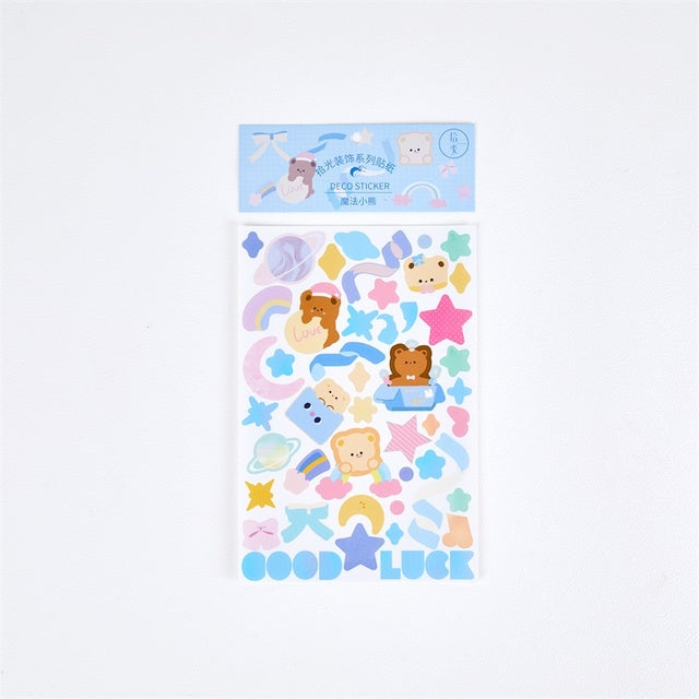 Mohamm 1PC Glossy Ribon Series Stickers Decoration Scrapbooking Paper Creative Stationary School Supplie