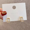 New earrings 2020 tide simple female senior sense niche small French net red earrings small earrings Elegant Prevent Allergy