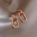 New earrings 2020 tide simple female senior sense niche small French net red earrings small earrings Elegant Prevent Allergy