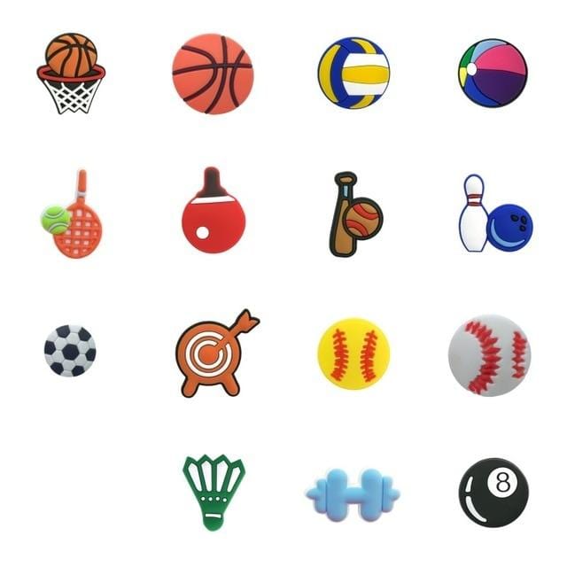 6-24pcs/Lot PVC Animal jIBZ Crystal Croc Charms Flowers Coffee Jibits Croc Shoe Charms Decorations Medical Accessories Kids Gift