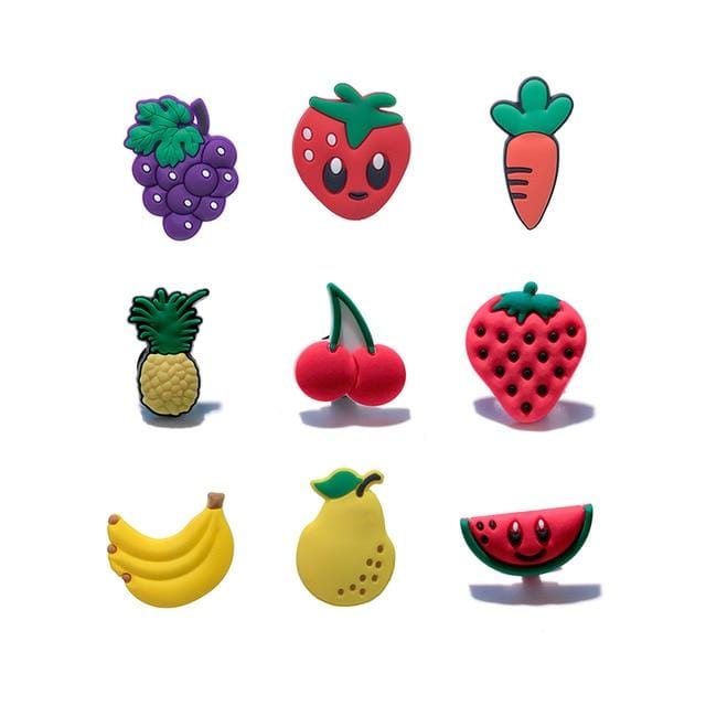 6-24pcs/Lot PVC Animal jIBZ Crystal Croc Charms Flowers Coffee Jibits Croc Shoe Charms Decorations Medical Accessories Kids Gift