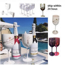 Wine Party Champagne Coupes Glass Cocktail Glass Champagne Flutes Plating Wine Cup Goblet Electroplated Plastic Cups one piece