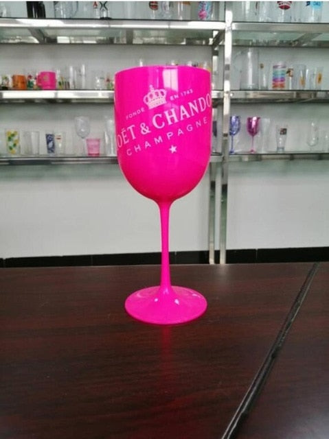 Wine Party Champagne Coupes Glass Cocktail Glass Champagne Flutes Plating Wine Cup Goblet Electroplated Plastic Cups one piece