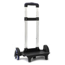 Children 2/6 Wheels Expandable Rod Aluminum alloy Pull Rod Bracket Roll Cart Kid Trolley For Backpack And School Bag Luggage bag