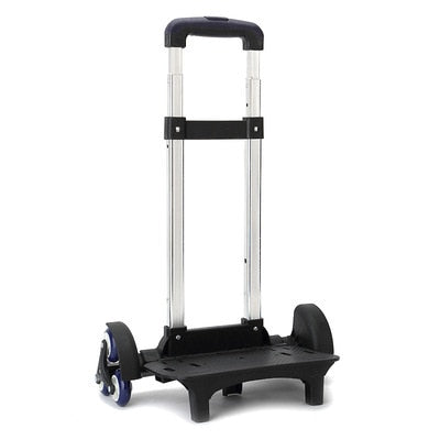 Children 2/6 Wheels Expandable Rod Aluminum alloy Pull Rod Bracket Roll Cart Kid Trolley For Backpack And School Bag Luggage bag