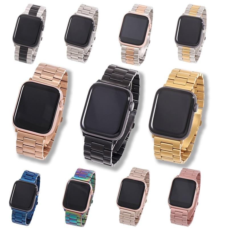 Band For Apple Watch6 5 4 3 2 1 42mm 38mm 40MM 44MM Metal Stainless Steel Watchband Bracelet Strap for iWatch Series accessories