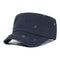 Washed Cotton Military Caps Men Cadet Army Cap Unique Design Vintage Flat Top Hat
