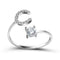1PC Shining Rhinestone Mosaic 26 Letters Initial Ring New Fashion Opening Cuff Ring For Women Charm Jewelry Gift