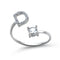 1PC Shining Rhinestone Mosaic 26 Letters Initial Ring New Fashion Opening Cuff Ring For Women Charm Jewelry Gift