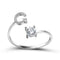 1PC Shining Rhinestone Mosaic 26 Letters Initial Ring New Fashion Opening Cuff Ring For Women Charm Jewelry Gift