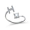 1PC Shining Rhinestone Mosaic 26 Letters Initial Ring New Fashion Opening Cuff Ring For Women Charm Jewelry Gift