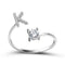1PC Shining Rhinestone Mosaic 26 Letters Initial Ring New Fashion Opening Cuff Ring For Women Charm Jewelry Gift