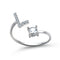 1PC Shining Rhinestone Mosaic 26 Letters Initial Ring New Fashion Opening Cuff Ring For Women Charm Jewelry Gift