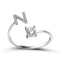 1PC Shining Rhinestone Mosaic 26 Letters Initial Ring New Fashion Opening Cuff Ring For Women Charm Jewelry Gift
