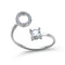 1PC Shining Rhinestone Mosaic 26 Letters Initial Ring New Fashion Opening Cuff Ring For Women Charm Jewelry Gift