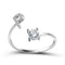 1PC Shining Rhinestone Mosaic 26 Letters Initial Ring New Fashion Opening Cuff Ring For Women Charm Jewelry Gift