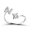 1PC Shining Rhinestone Mosaic 26 Letters Initial Ring New Fashion Opening Cuff Ring For Women Charm Jewelry Gift