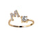 1PC Shining Rhinestone Mosaic 26 Letters Initial Ring New Fashion Opening Cuff Ring For Women Charm Jewelry Gift