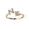 1PC Shining Rhinestone Mosaic 26 Letters Initial Ring New Fashion Opening Cuff Ring For Women Charm Jewelry Gift