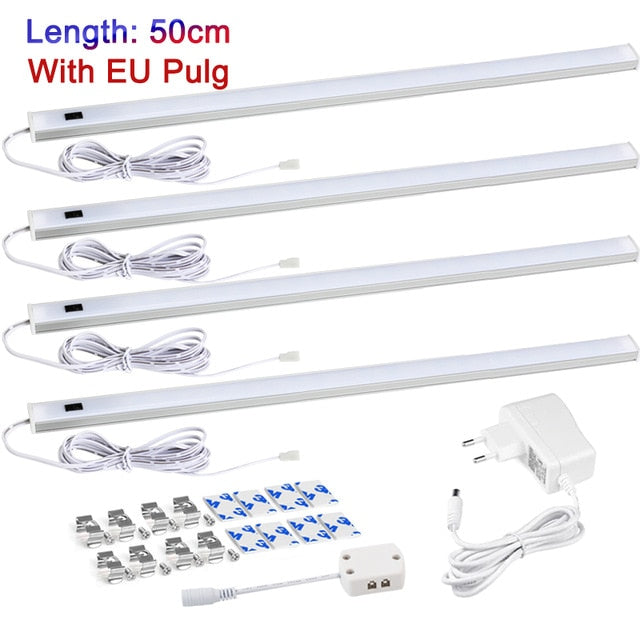 LED Under Cabinet Light Hand Sweep Switch Under Cabinet led lights for kitchen 5W/6W/7W Sensor Lamp Wardrobe LED Night Lights