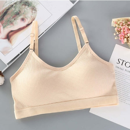 Women Sexy Crop Tops Bra Tube Top Female Streetwear Sleeveless Seamless Sports Bra Crop Camis Top Tee Bandeau Top Basic Tank