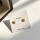 Sweet Acrylic Heart Stud Earrings Delicate Gold Color Mini Ear Studs Trendy Ear Nails For Women Girls Jewelry Gift
