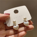 Sweet Acrylic Heart Stud Earrings Delicate Gold Color Mini Ear Studs Trendy Ear Nails For Women Girls Jewelry Gift
