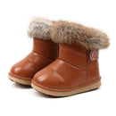 COZULMA Children Warm Boots Boys Girls Winter Snow Boots with Fur 1-6 Years Kids Snow Boots Children Soft Bottom Shoes