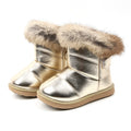 COZULMA Children Warm Boots Boys Girls Winter Snow Boots with Fur 1-6 Years Kids Snow Boots Children Soft Bottom Shoes