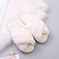 BEVERGREEN Winter Women House Slippers Faux Fur Warm Flat Shoes Female Slip on Home Furry Ladies Slippers Size 36-43 Wholesale