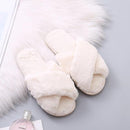 BEVERGREEN Winter Women House Slippers Faux Fur Warm Flat Shoes Female Slip on Home Furry Ladies Slippers Size 36-43 Wholesale